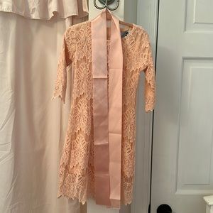 Dainty Jewell’s Blush pink girls’ Paris lace dress S